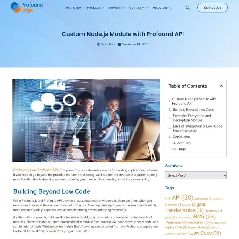 profoundlogic.com blog post